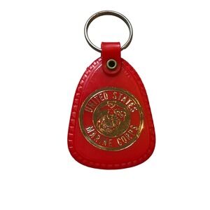 Vintage United States Marine Corps (USMC) Plastic Key Fob Keychain
